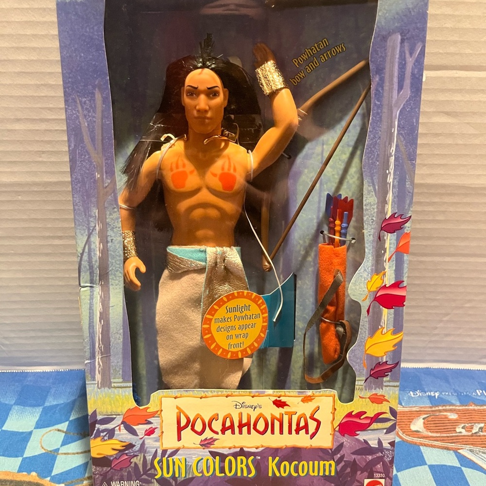 Vintage NEW in Box 1995 Pocahontas Sun Colors “Kocoum” Doll Mattel Disney
